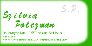 szilvia polczman business card